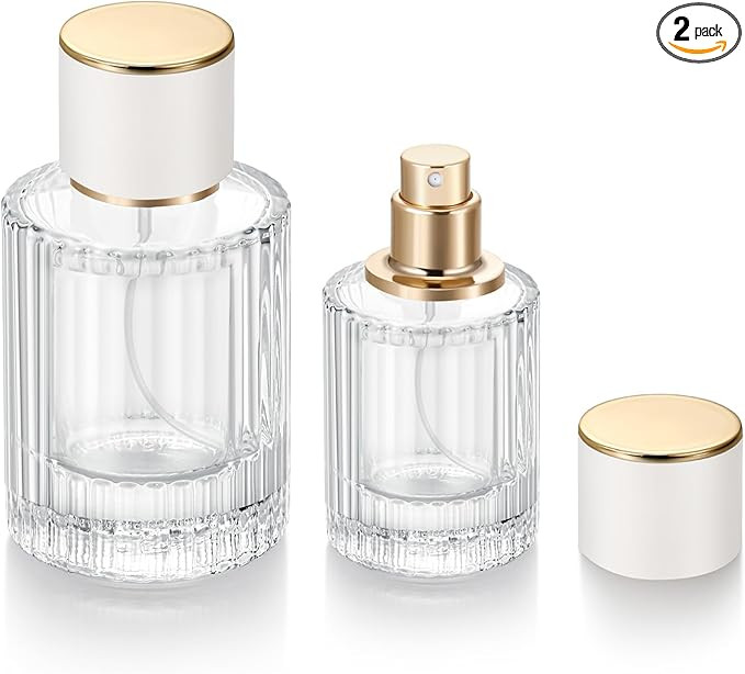 2 Pack 30ml 50ml Empty Perfume Spray Bottles, Refillable Fine Mist Atomizer Portable Travel Colog... | Amazon (US)