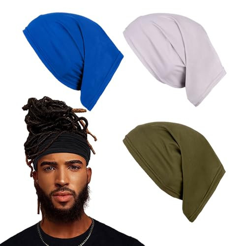 Leeven 4 Pieces Unisex Dreadlock Cap Long Hair Spandex Dread Head Wraps Braid Bonnet Tube for Men for Women | Amazon (US)