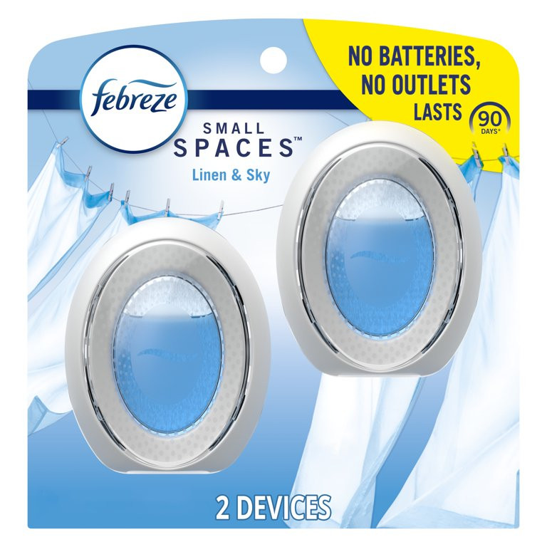 Febreze Small Spaces Air Freshener, Odor-Fighting, Linen & Sky, 2 Count | Walmart (US)