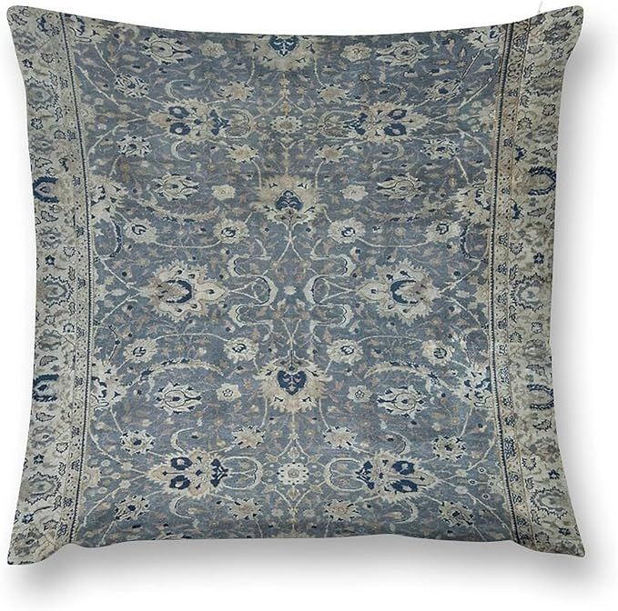 Keebik Antique Turkish Rug Print Throw Pillow Cover Velvet 18x18 Inch Vintage Pillow Cases Square... | Amazon (US)