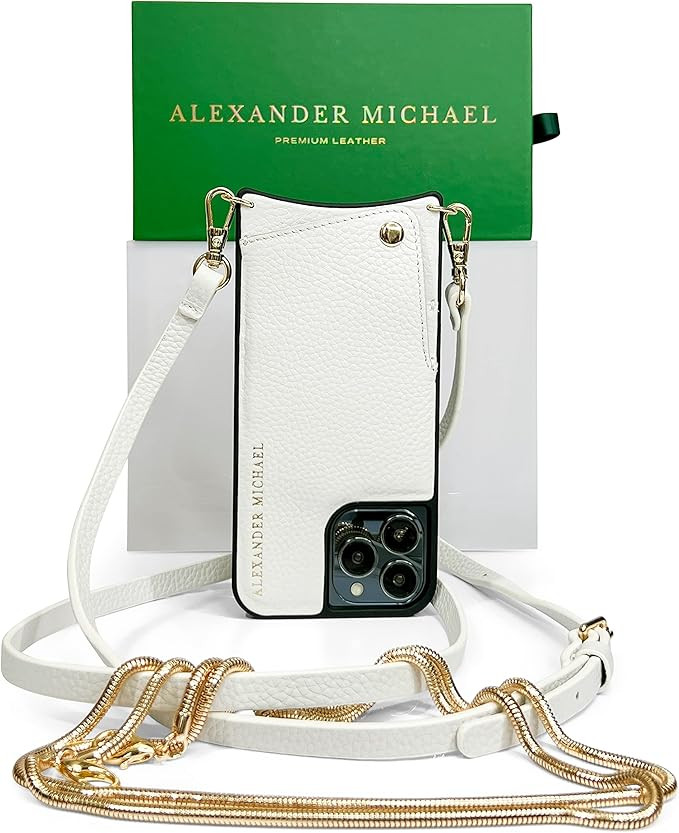 Alexander Michael- Iconic iPhone Case with 2 Straps, iPhone Leather Wallet & Crossbody Phone Case... | Amazon (US)