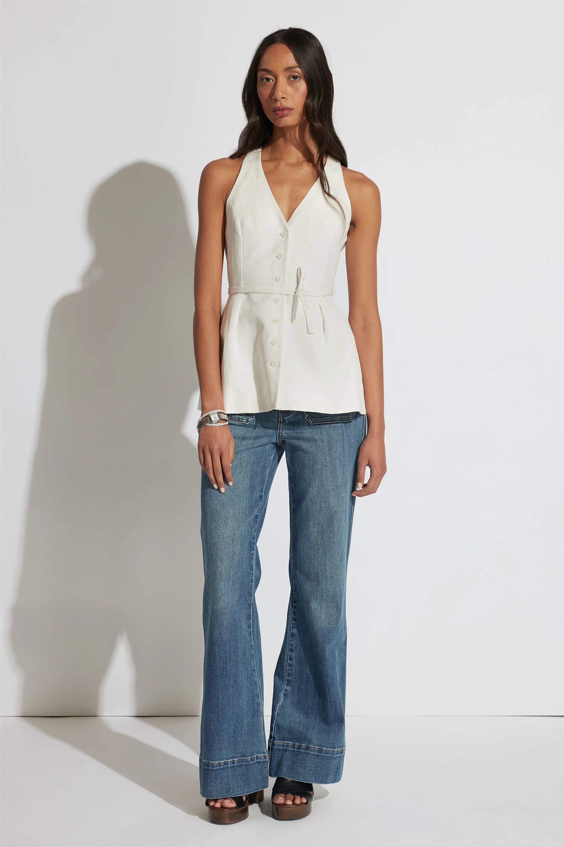 Veronica Vest Top - Vanilla | DECJUBA | DECJUBA