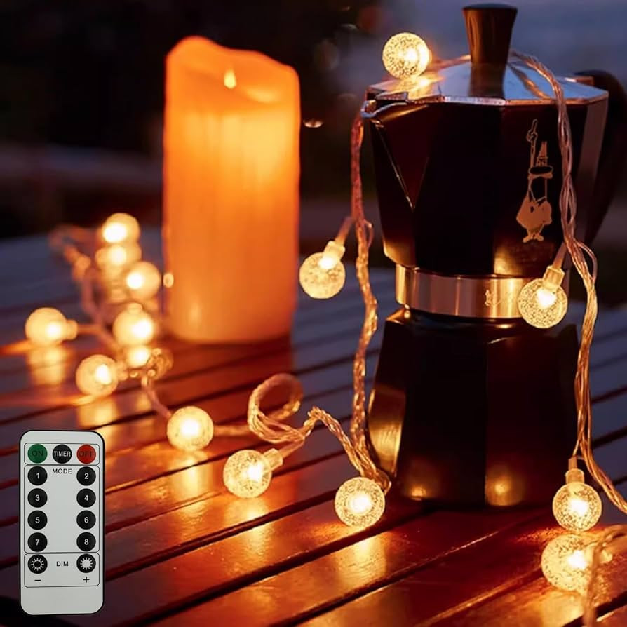 Bubble Globe String Lights USB Powered, 19.6 FT 40 LEDs 8 Modes Waterproof Hanging Crystal Ball F... | Amazon (US)