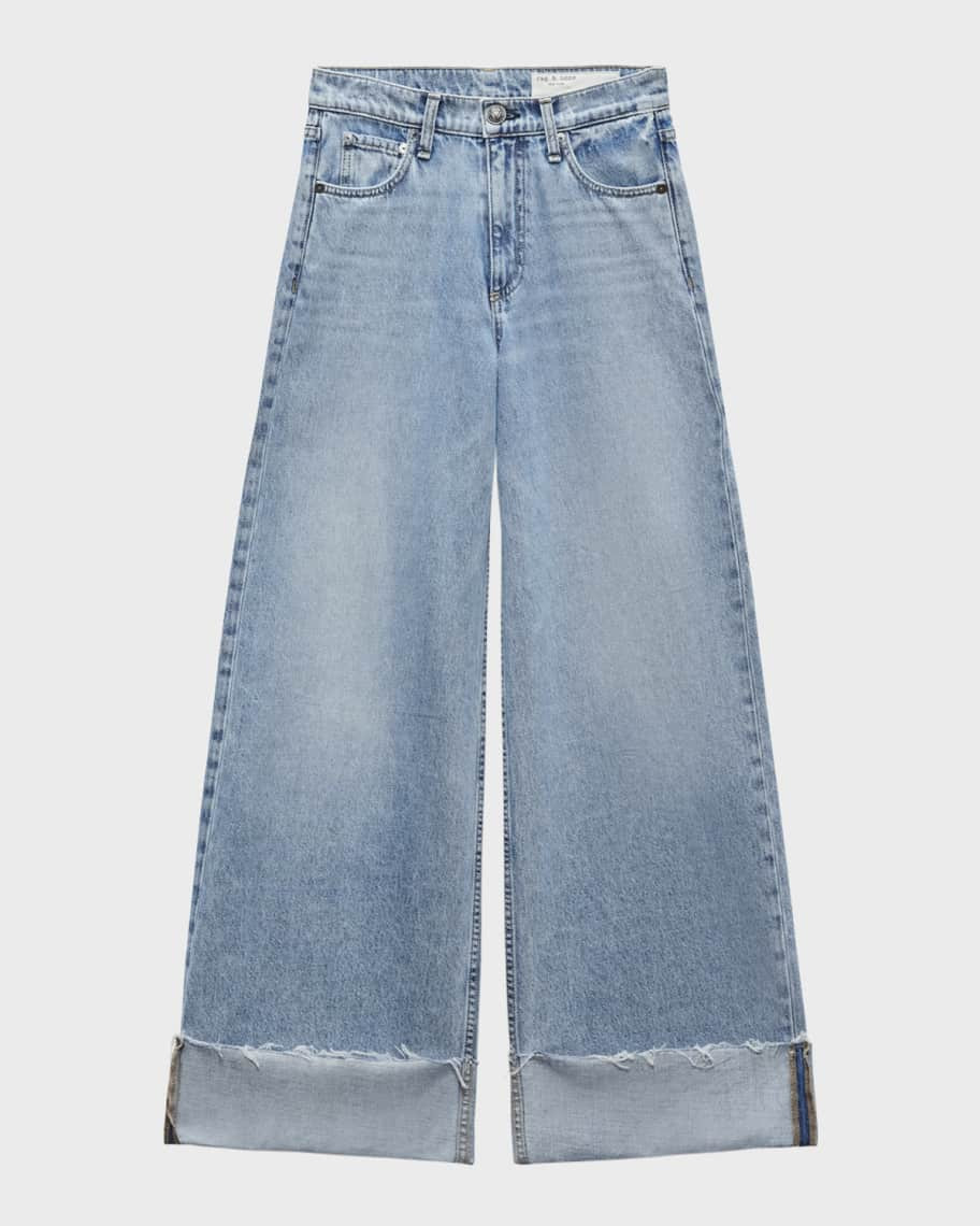 Rag & Bone Sofie High-Stretch Ankle Jeans with Cuff | Neiman Marcus
