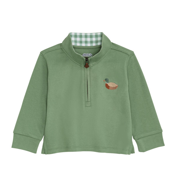 Green Duck Quarter Zip | Mud Pie