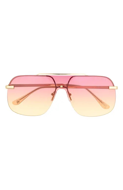 AIRE Venatici 137mm Aviator Sunglasses in Gold /Sunset Grad at Nordstrom | Nordstrom