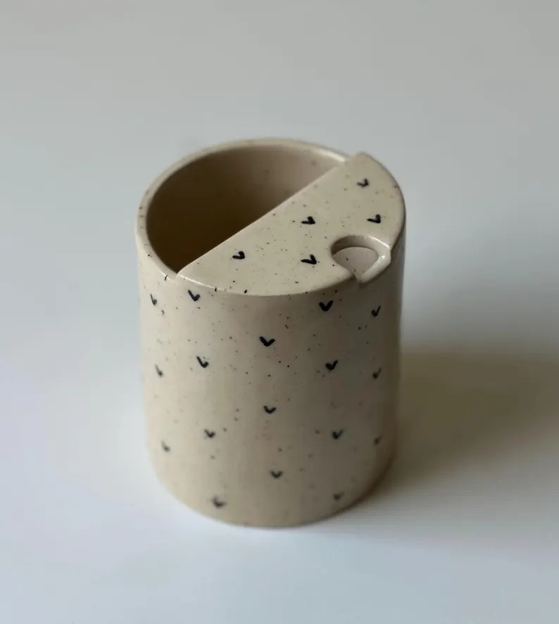 Handmade to Go Ceramic Cup | Handmade Ceramic Travel Mug | Hand-painted Heart Mug| Birthday, Anni... | Etsy (US)