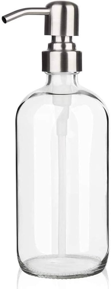 ARKTEK Glass Soap Dispenser - Clear Dish for Kitchen, Refillable Liquid Hand with Rust Proof Stai... | Amazon (US)