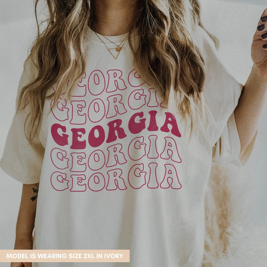 Comfort Colors Georgia Shirt Retro Georgia T Shirt Game Day - Etsy | Etsy (US)