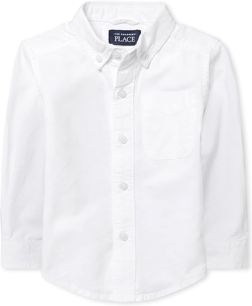 The Children's Place baby boys Long Sleeve Oxford Button Down Shirt | Amazon (US)