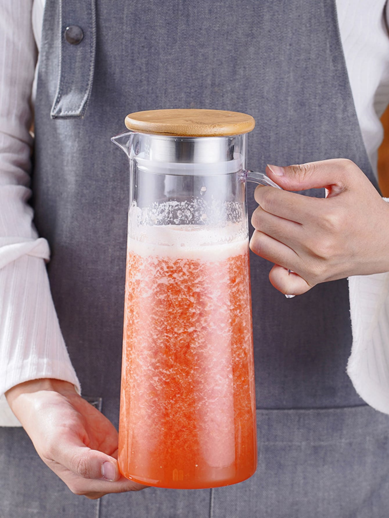 SHEIN X Heather Rae 1pc Plastic Water Pot, Simple Clear Water Kettle For Household | SHEIN