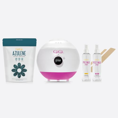 GiGi Pro Wax Bead Kit – Digital Wax Warmer Hair Removal Waxing Kit for Women, Azulene Beads with Pre & Post Waxing Spray & Applicators for Sensitive Skin, Face & Body | Amazon (US)
