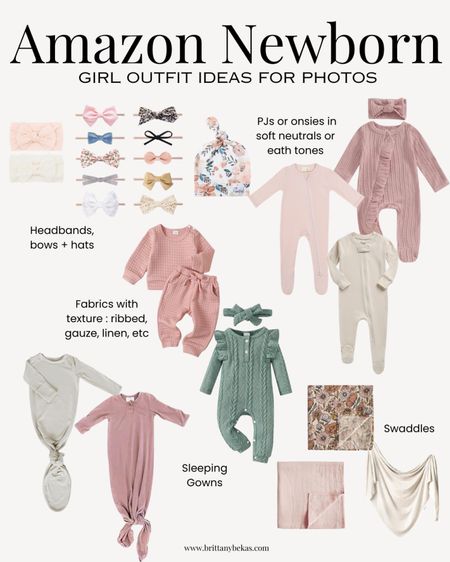 Planning newborn photos? Here are some of my favorite newborn outfits from Amazon that are great for newborn photos. 

Keep it simple with soft neutrals, textures, swaddles and bows. 

Newborn picture outfits / Amazon newborn / Amazon baby / newborn  photo outfits / baby girl outfits / baby girl clothes / baby clothes / Amazon baby / newborn pjs / newborn swaddles / newborn essentials 

#LTKbaby #LTKfamily #LTKstyletip