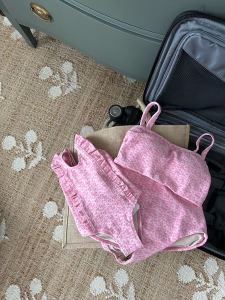 #ad Packing our bags with these adorable Mommy & Me bathing suits from @hermoza. These swimsuits are from their Pink Paradise collection, and it’s so perfect for your next warm weather getaway. I love the color and coral weave details!  

#LTKbaby #LTKSeasonal #LTKtravel