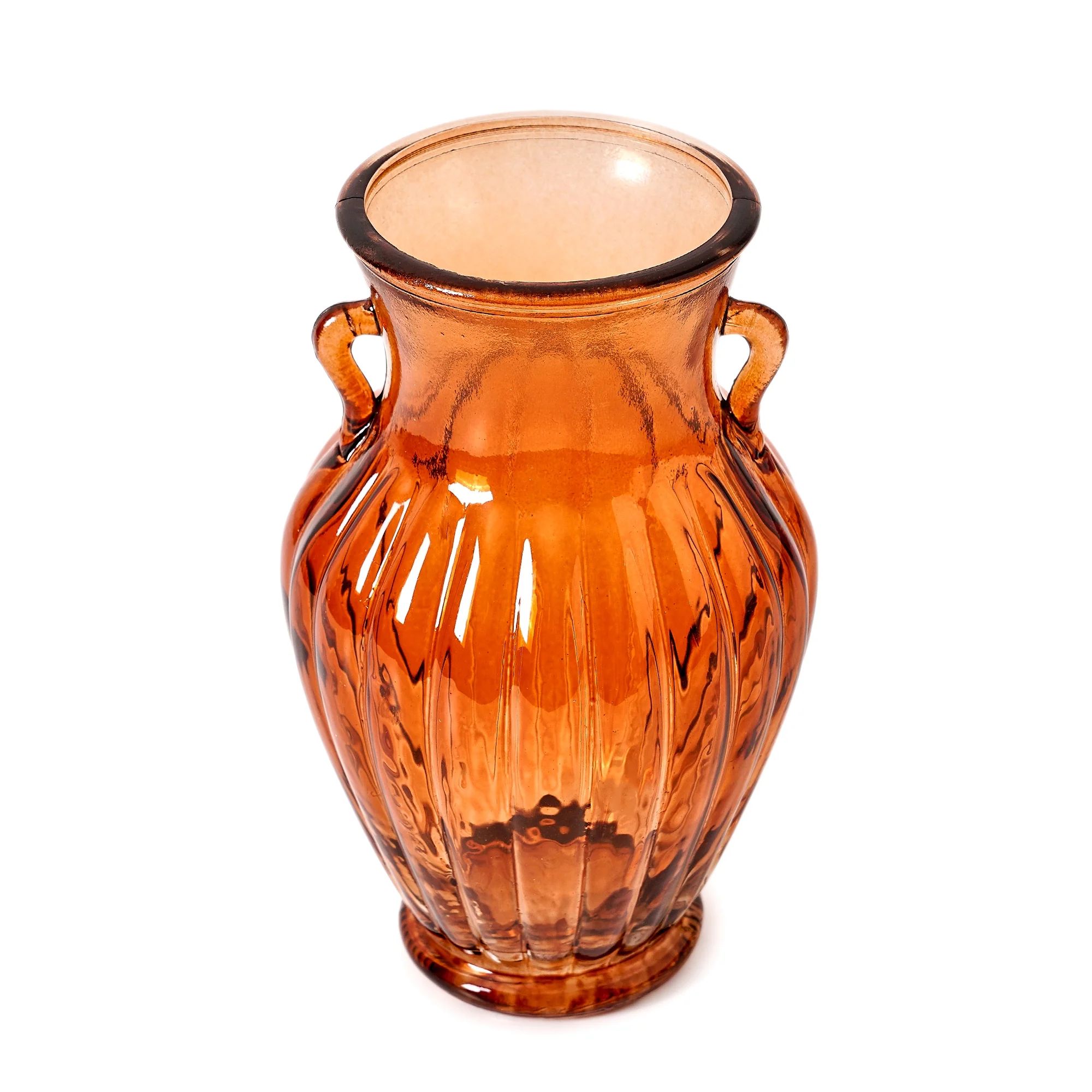 Beautiful Amber Glass Flower Vase for Fresh or Artificial Flowers - Home Decor Centerpiece by Dre... | Walmart (US)