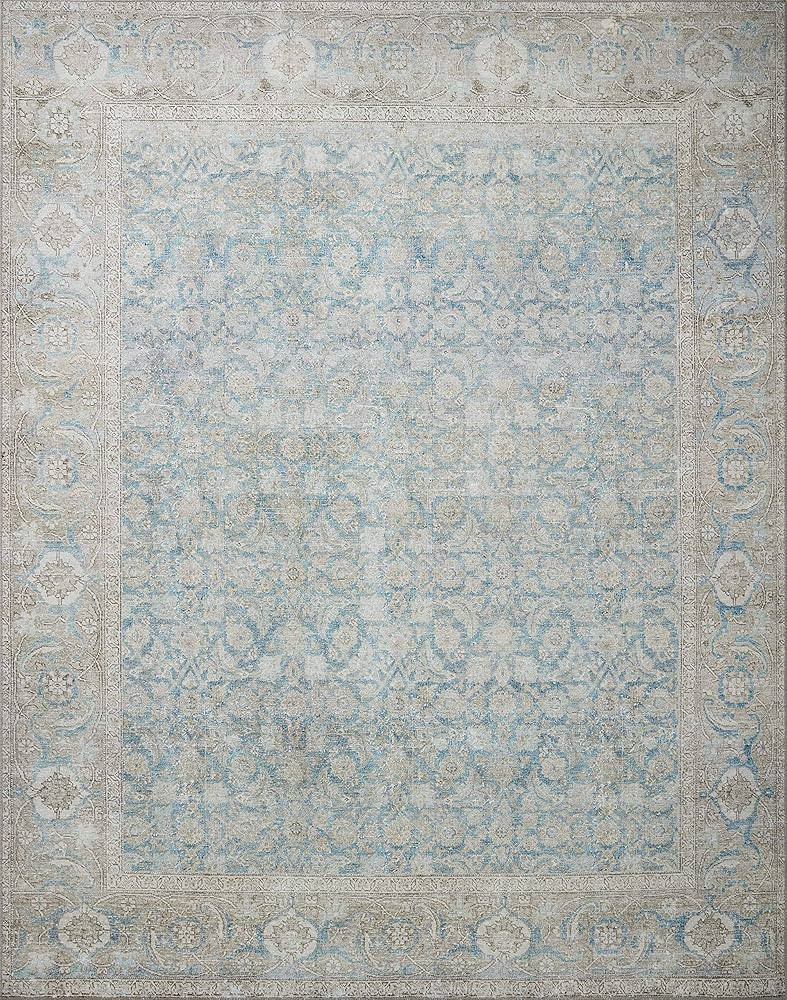 Loloi II Wynter Collection WYN-10 Ocean/Silver 5'-0" x 7'-6", .13" Thick, Area Rug, Soft, Durable... | Amazon (US)