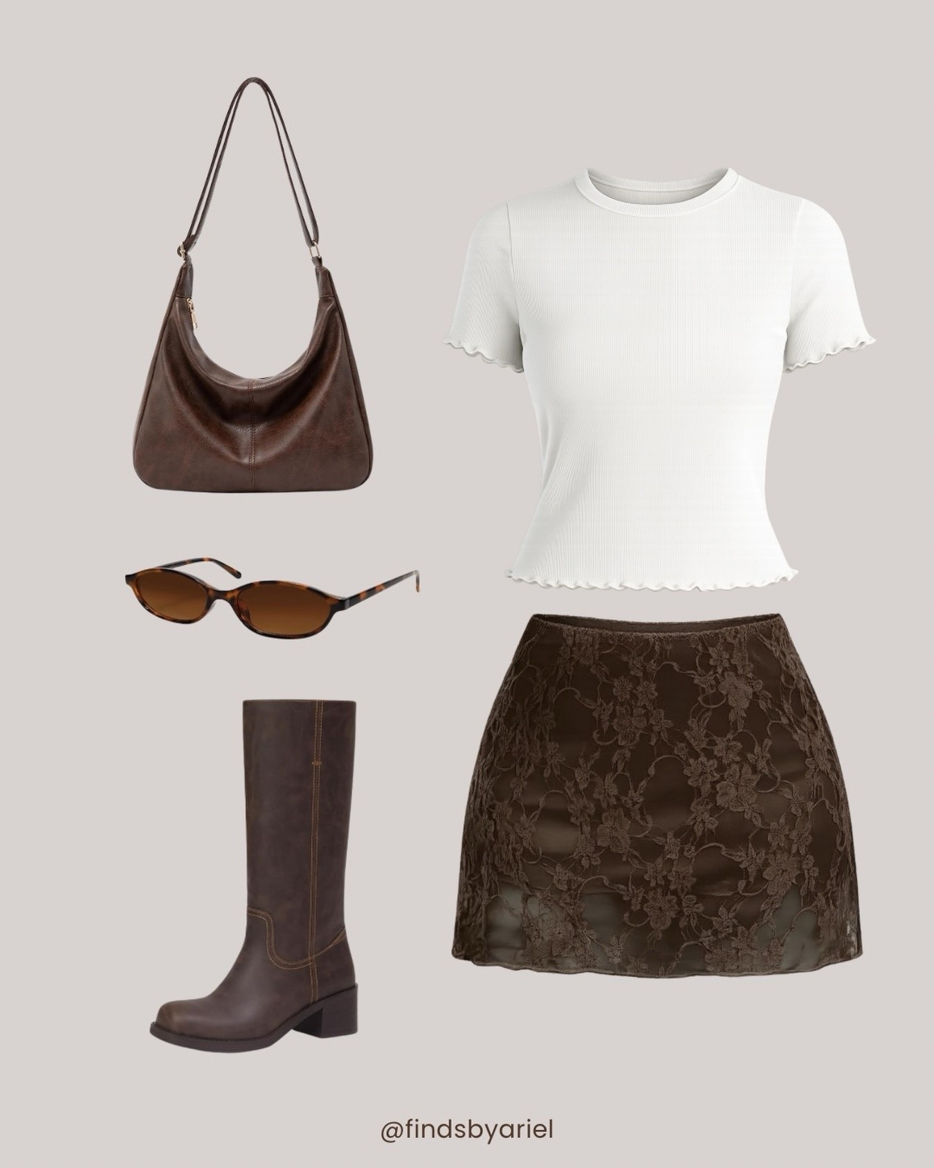 Spring outfit formula I keep reaching for:

Lightweight fitted tee
	•	lace mini skirt
	•	tall boots
	•	rich brown accessories

The contrast is what makes this work—soft + structured, feminine + a little edge. It’s the easiest way to transition into spring without going full pastel.

Save this for your next effortless spring look 🤍

#LTKMidsize #LTKootd #LTKSaleAlert