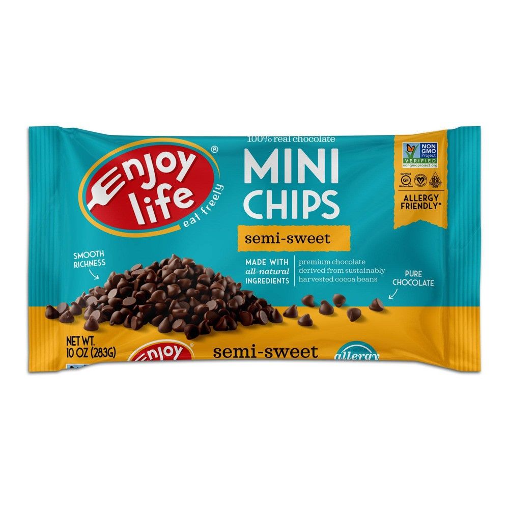 Enjoy Life Semi-Sweet Gluten Free Dairy Free Vegan Mini Chocolate Chips - 10oz | Target