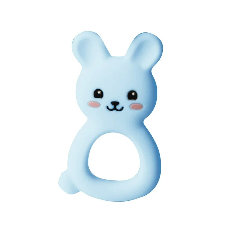Sunisery Bunny Rabbit Shaped Baby Teether, Food-grade Silicone Teething Chewing Toy Easter Gift | Walmart (US)