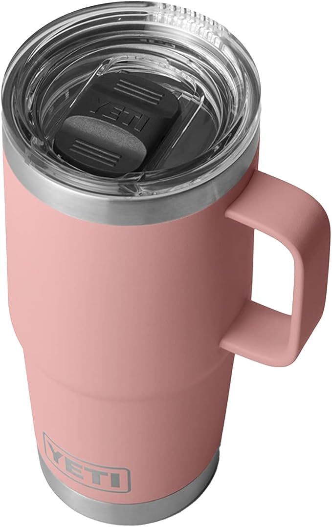 YETI Rambler 20 oz Travel Mug, Stainless Steel, Vacuum Insulated with Stronghold Lid, Sandstone P... | Amazon (US)