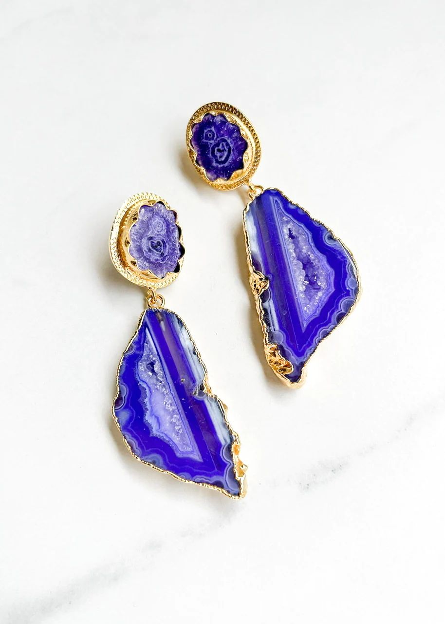 Luna Earrings - Mulberry | Dos Femmes, LLC