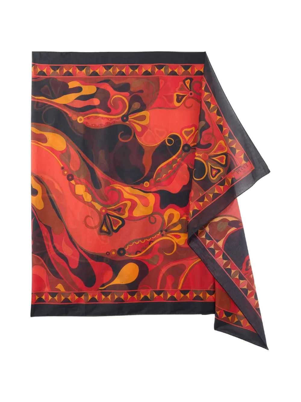 PUCCI Orchidee-print Cotton Sarong | Red | FARFETCH | Farfetch Global