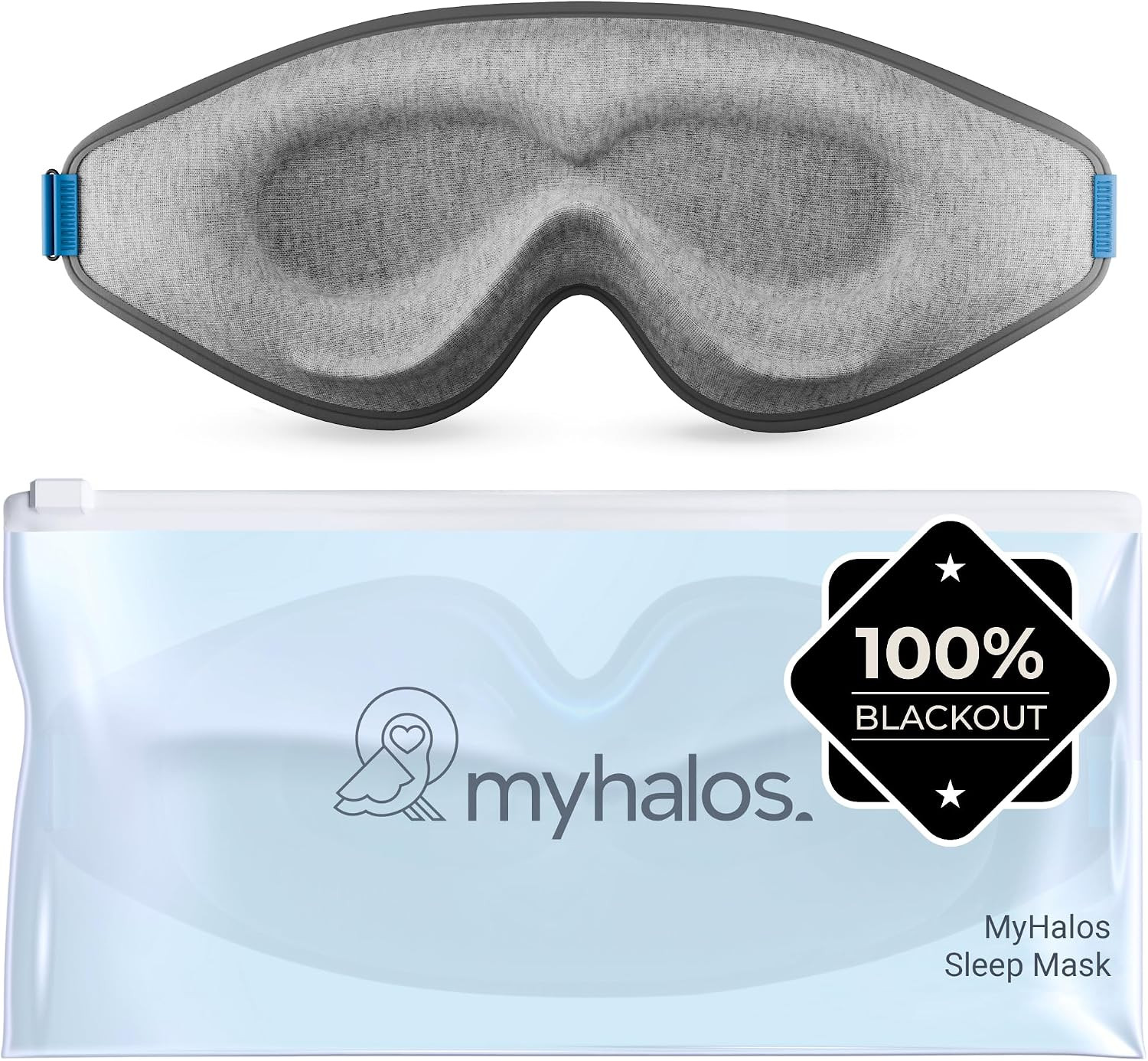 MyHalos® Sleep Mask for Men and Women, 3D Blackout Eye Masks for Sleep | Amazon (US)