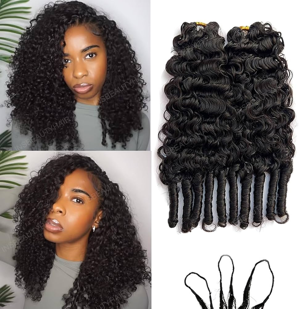 Crochet Hair Water Curly Human Hair Extensions Knotless Pre-Separated Crochet Human Hair Reusable... | Amazon (US)