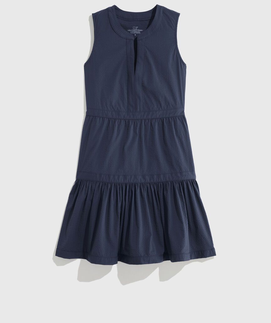 Harbor Seersucker Tiered Dress | vineyard vines