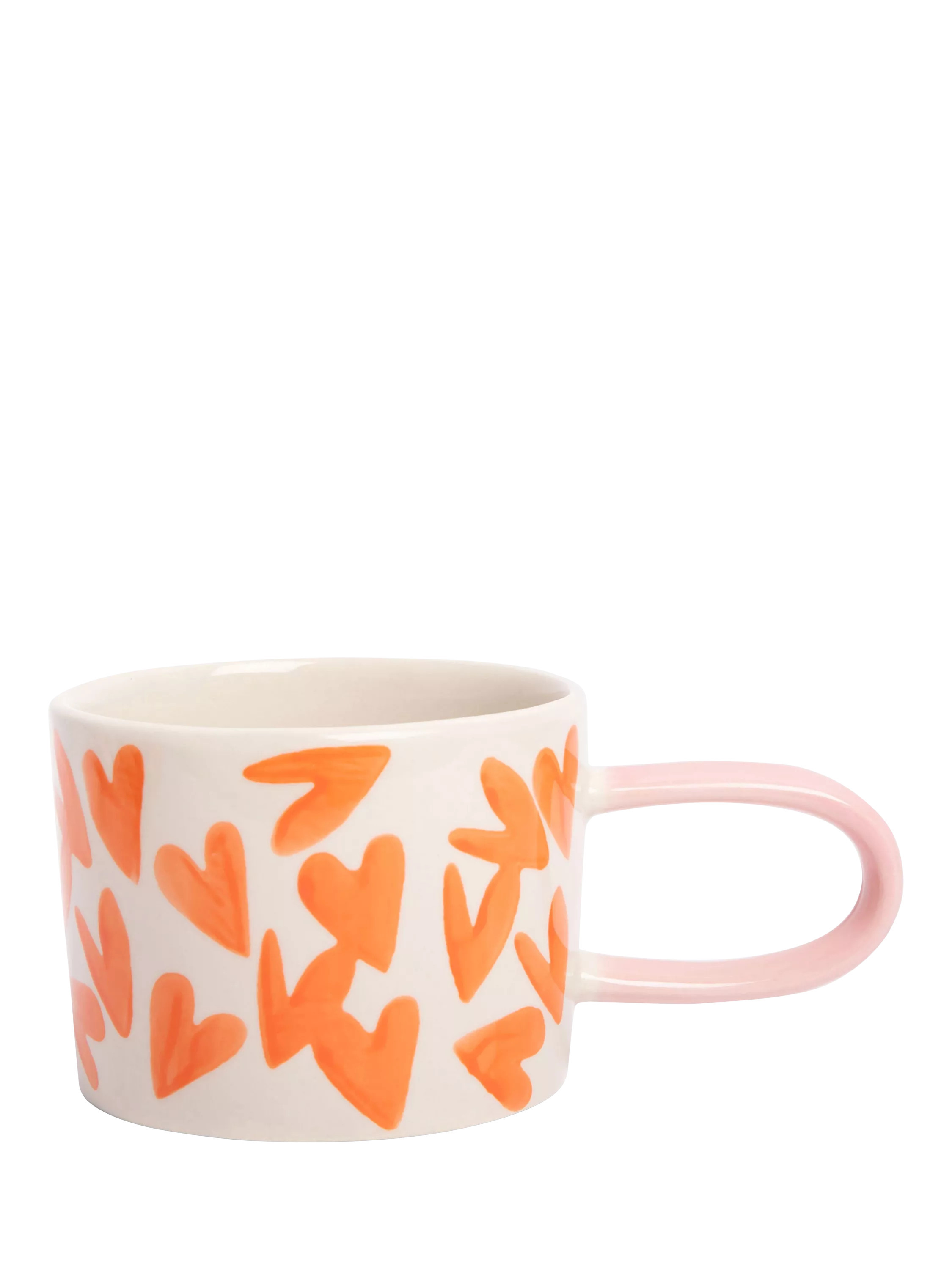 Caroline Gardner Hearts Stoneware Mug, 300ml, Multi | John Lewis (UK)
