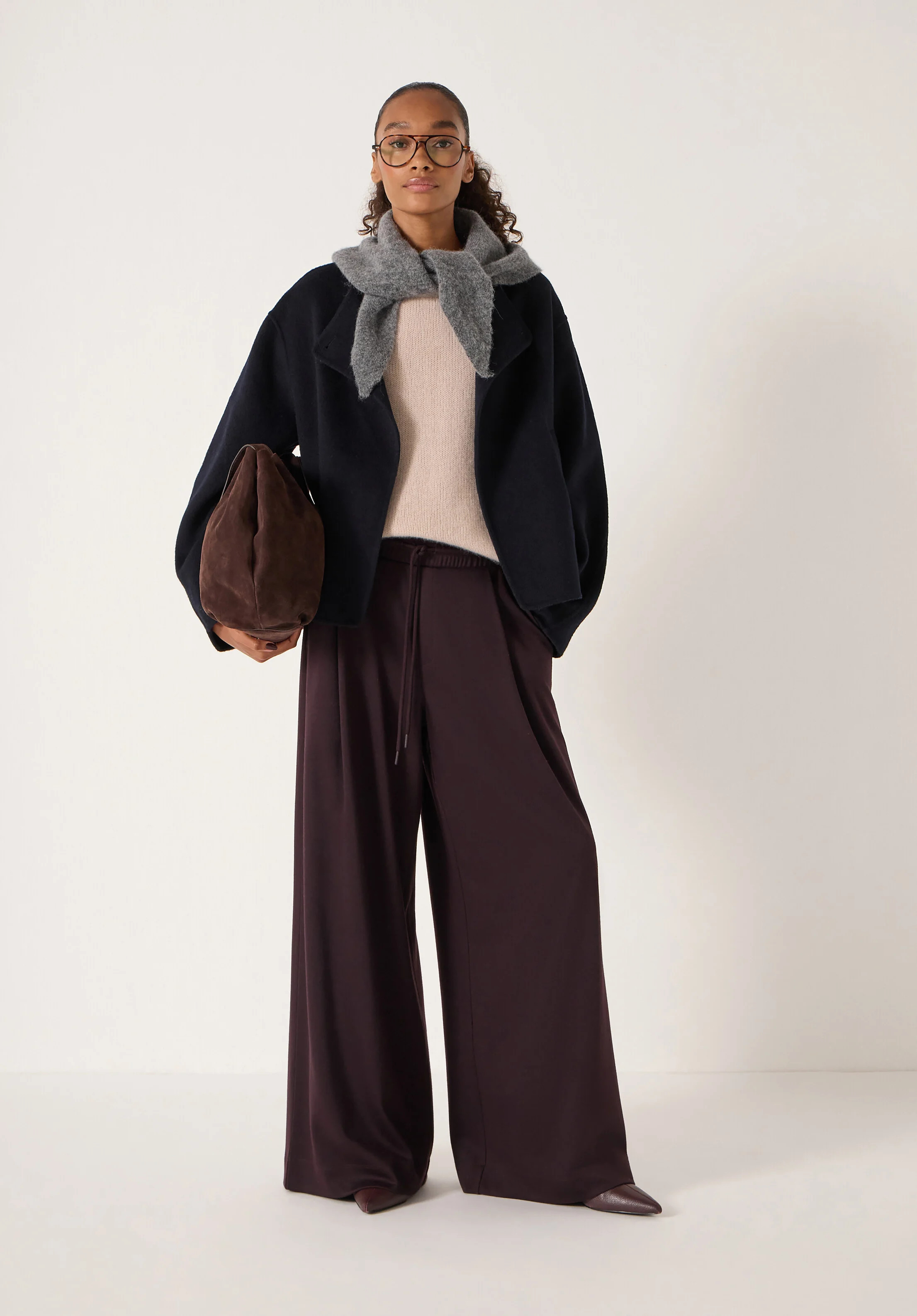 Pure Wool Double Faced Collarless Jacket | Hush UK