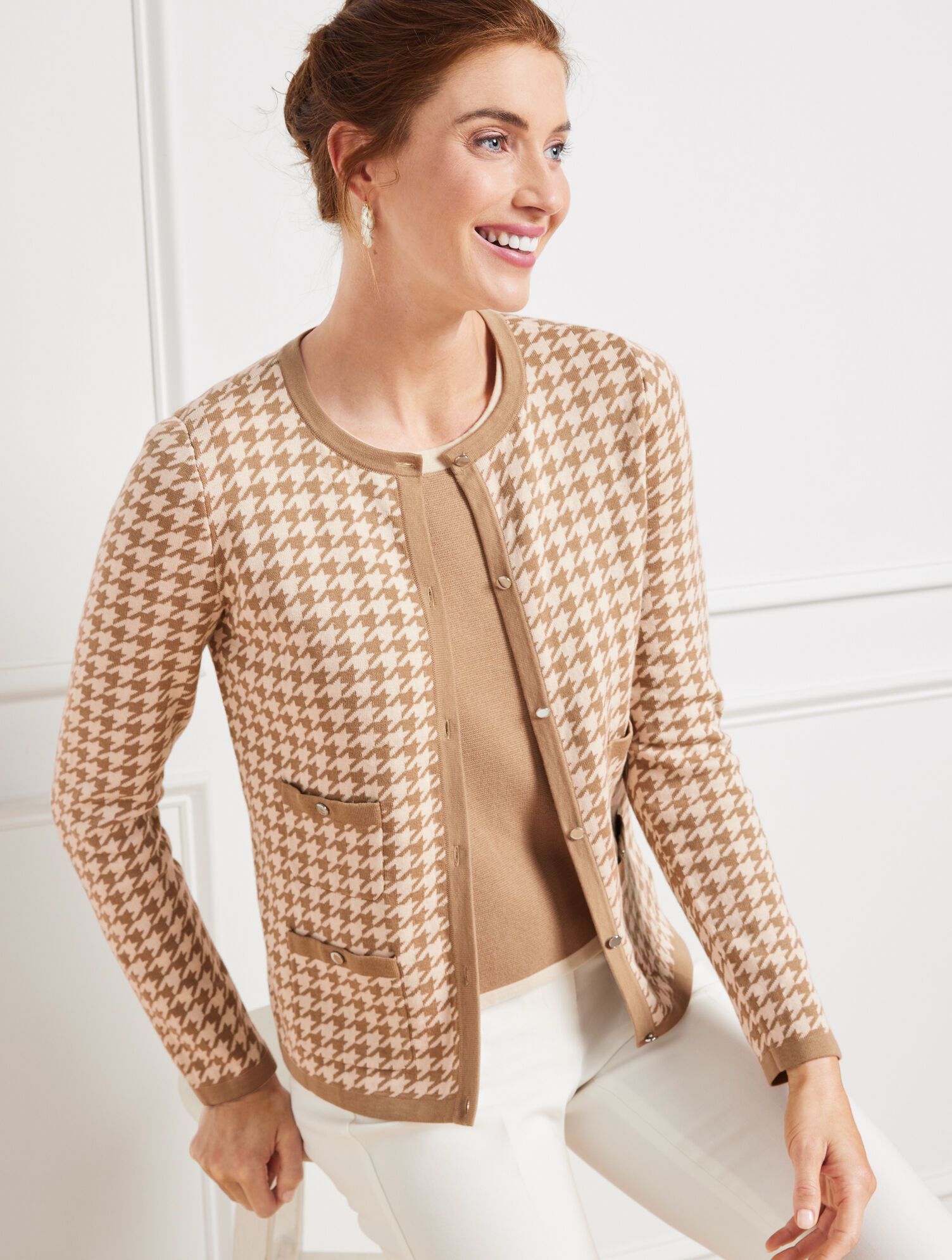 Grace Cardigan - Houndstooth | Talbots