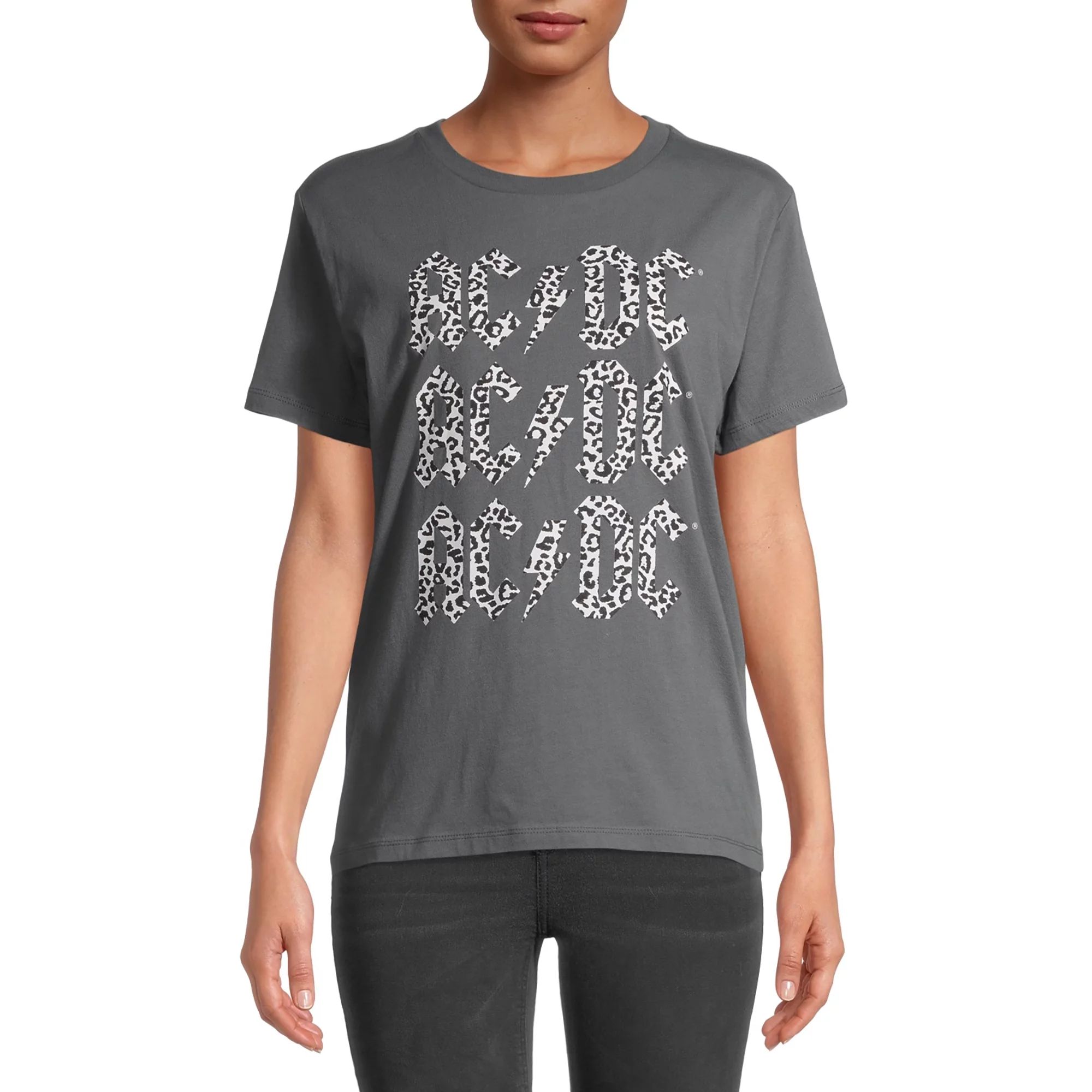 Gray by Grayson Social Women's Animal AC/DC Short Sleeve Graphic T-Shirt | Walmart (US)