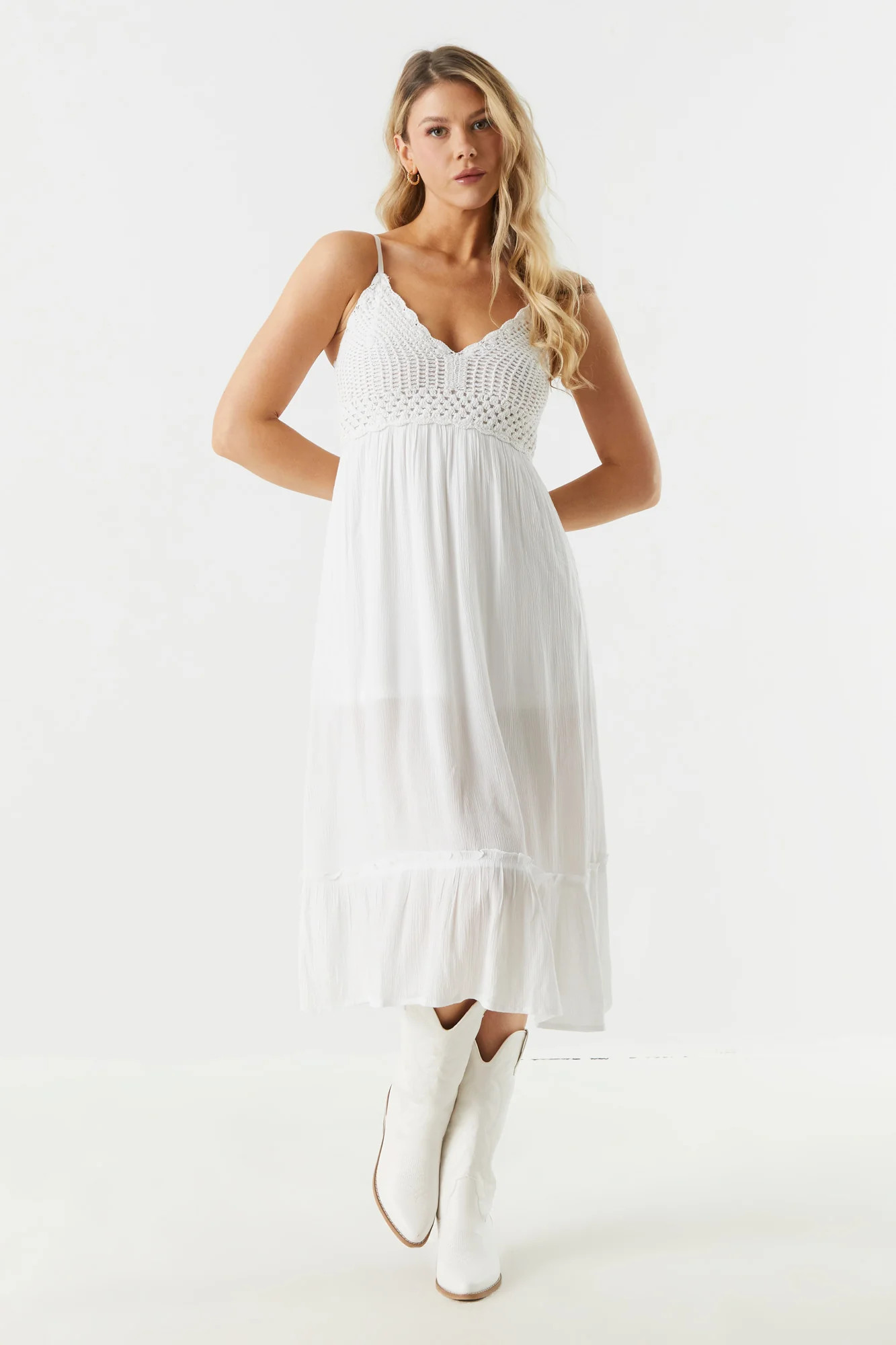 Crochet Midi Dress | Urban Planet
