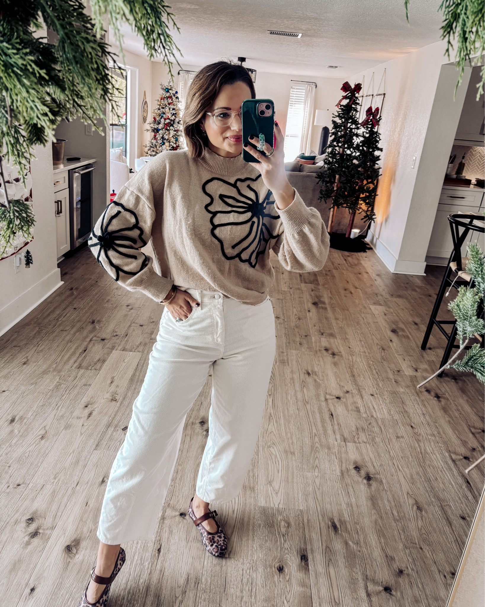 The prettiest neutral sweater! Perfect for  neutral holiday outfit or casual winter date-night. Top is an anthro look for less

I LOVE these creamy white corduroy barrel pants!! Fit is TTS

#LTKmomlife #LTKKids #LTKHoliday