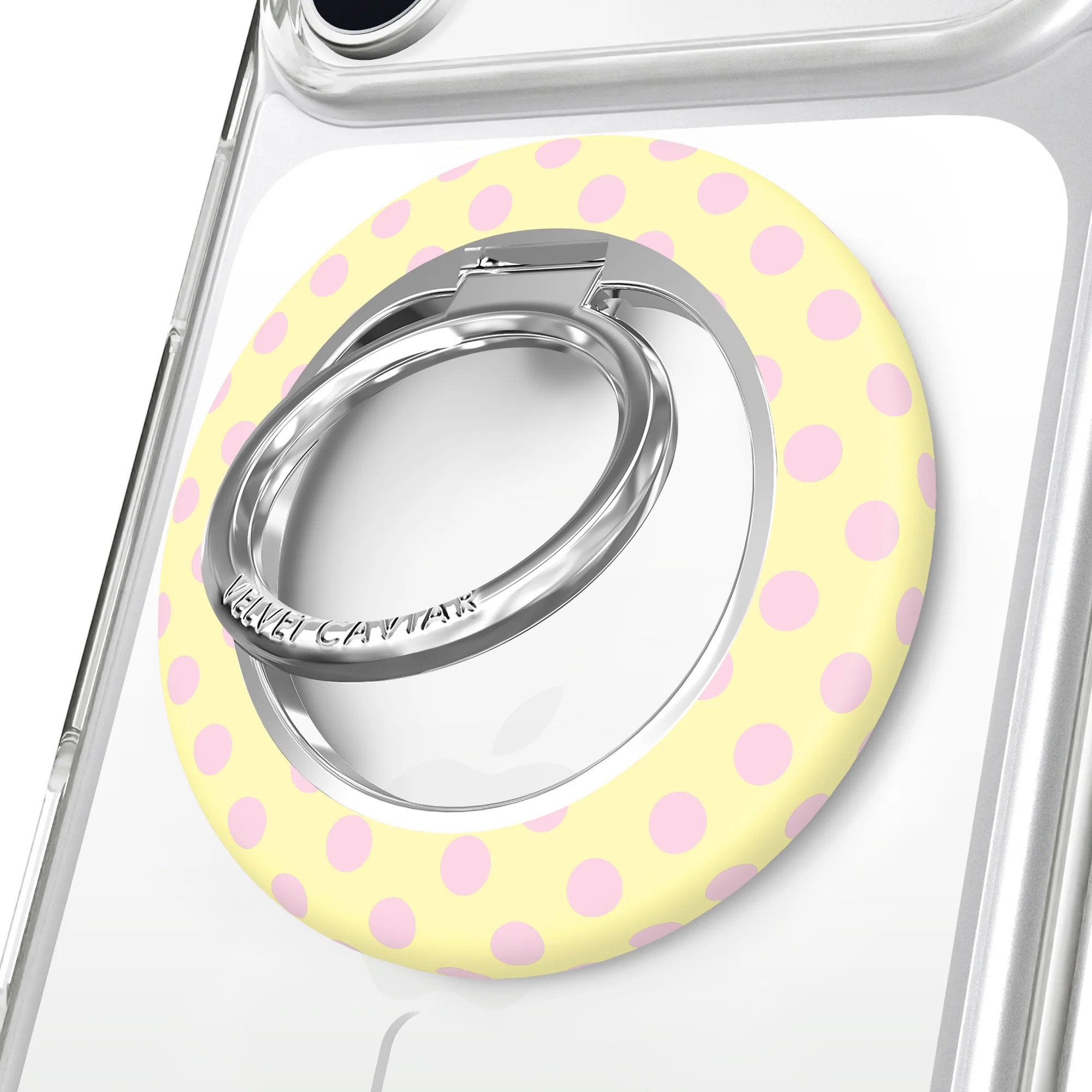 Buttercream Polka Dot MagSafe Grip Ring | Velvet Caviar
