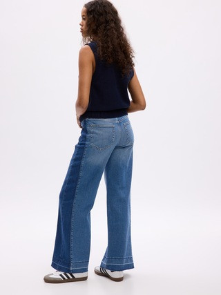 High Rise Stride Wide-Leg Jeans with Washwell | Gap (US)