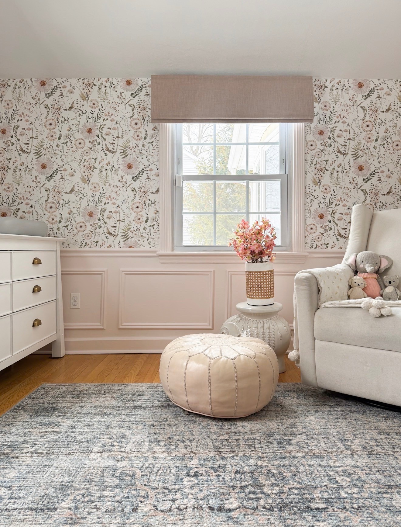 This little nursery corner feels so soft and calming. I love the mix of floral wallpaper with the blush paneling and warm neutrals, it makes the space feel elevated but still cozy for everyday moments. One of those spots that just works and grows with you

nursery decor, neutral nursery, floral wallpaper, baby room ideas, nursery inspiration, blush nursery, cozy nursery, nursery corner, baby room decor, girlonthehudson

#LTKBaby #LTKHome #LTKKids