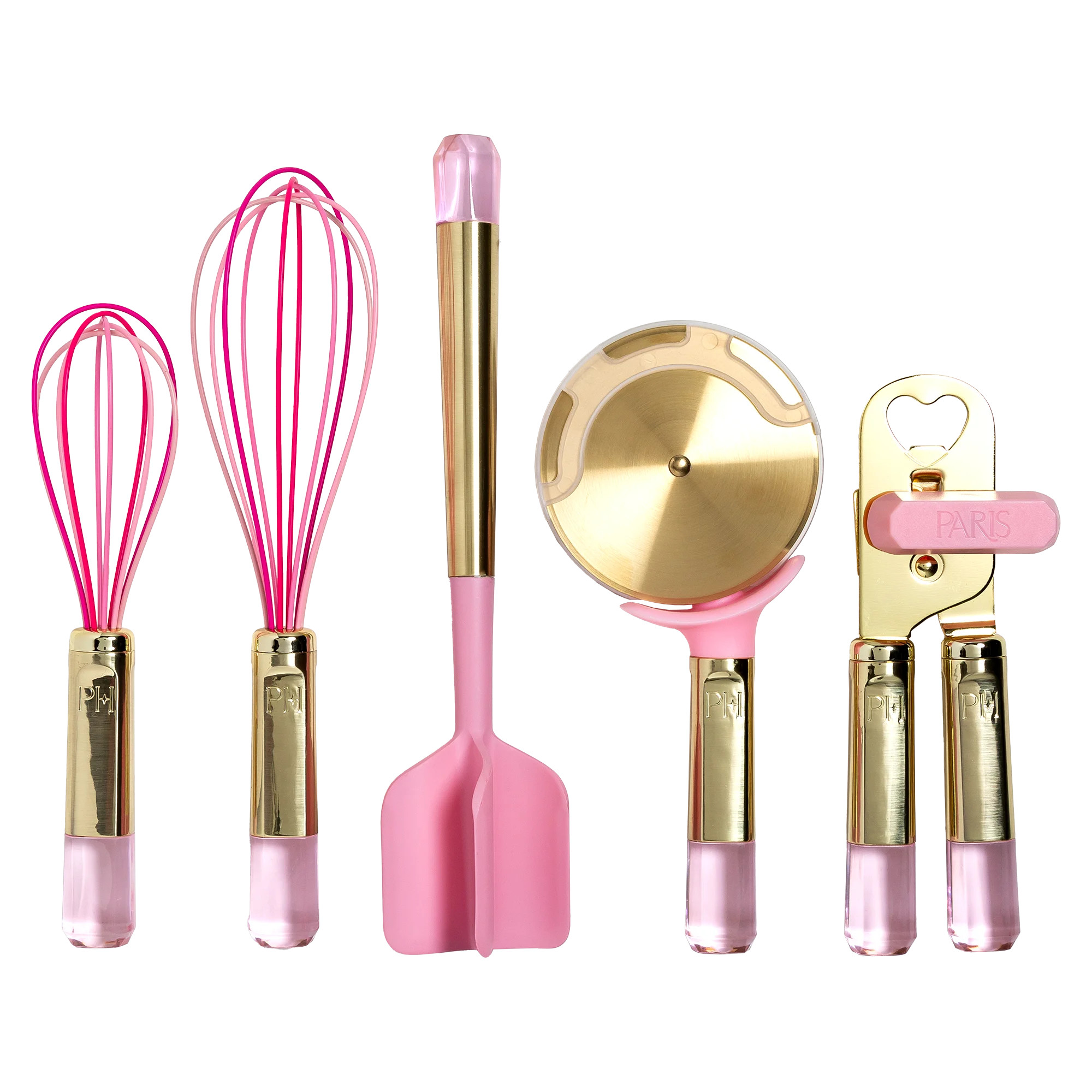Paris Hilton 5 Piece Gadget Set with Pink Jewel Shaped Handle, Pink | Walmart (US)