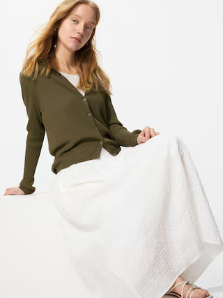 Women's Seersucker Volume Skirt Off White Small UNIQLO US | UNIQLO (US)