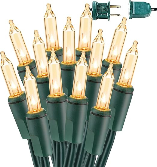 Amazon.com : BrizLabs Incandescent Christmas Lights, 300-Count 69.6ft Soft White Christmas Lights... | Amazon (US)