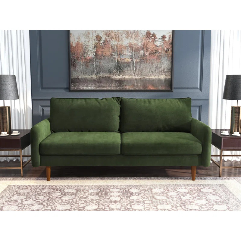 Caracas 71.65'' Velvet Round Arm Sofa | Wayfair North America