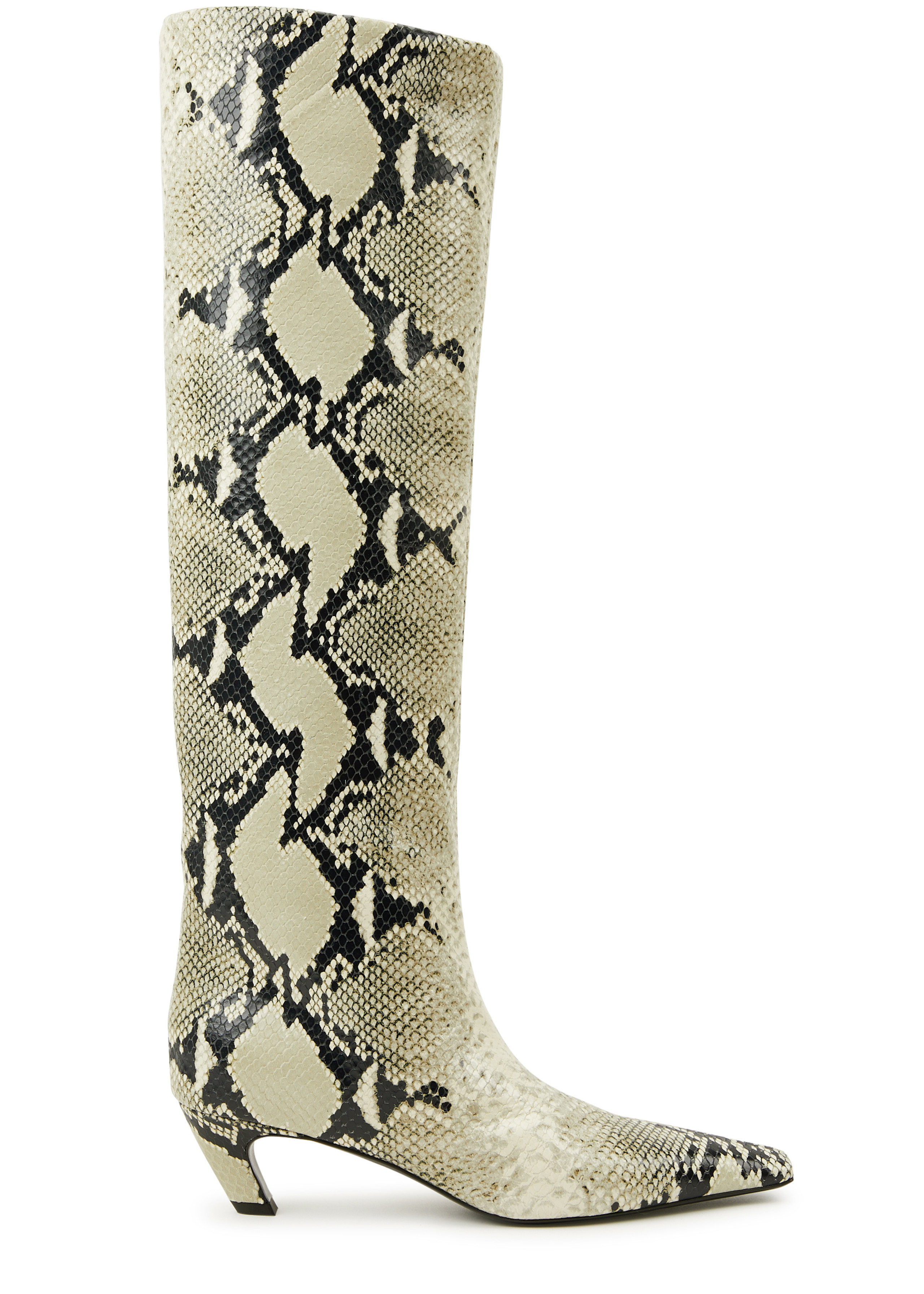 Davis 50 python-effect leather knee-high boots | Harvey Nichols
