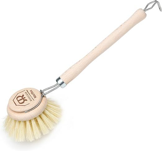 REDECKER Stiff Bristle Dish Brush, Durable All-Purpose Scrubber for Kitchen and Household with He... | Amazon (US)