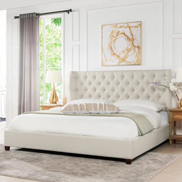 Naveen Upholstered Wingback Bed | Wayfair North America