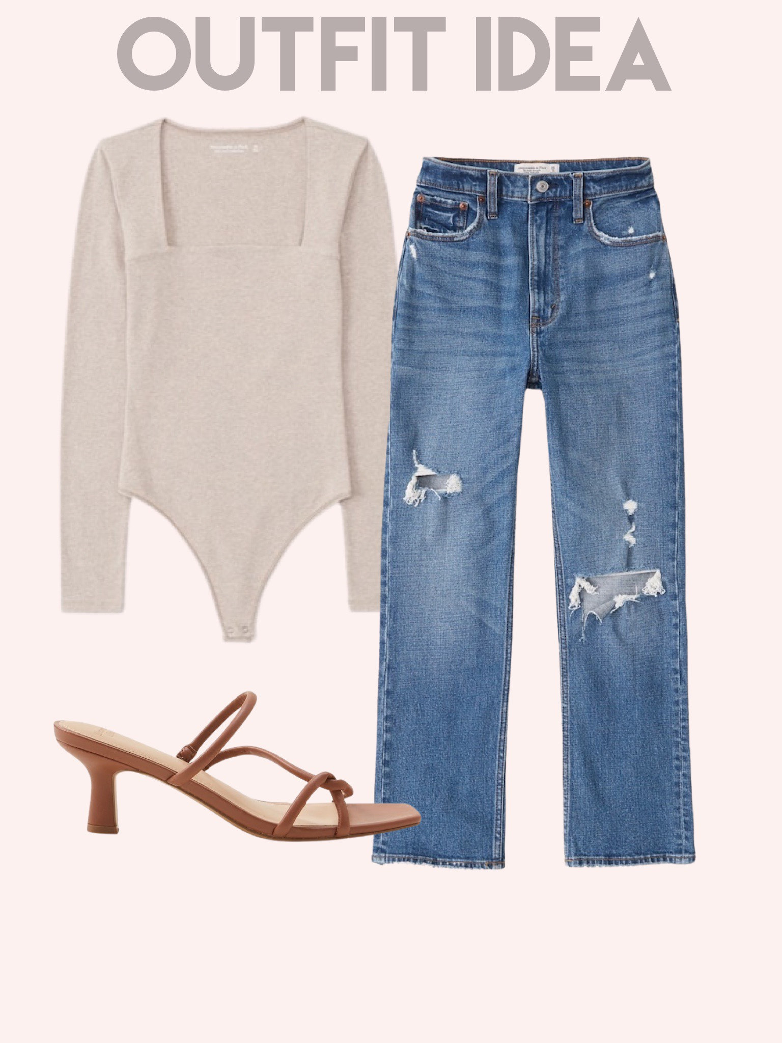 Médium jeans 24s square neck bodysuit Abercrombie cognac heels fall outfit 

#LTKunder50 #LTKstyletip #LTKunder100