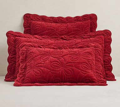 Monique Lhuillier  Cherie Bow Quilted Sham | Pottery Barn (US)