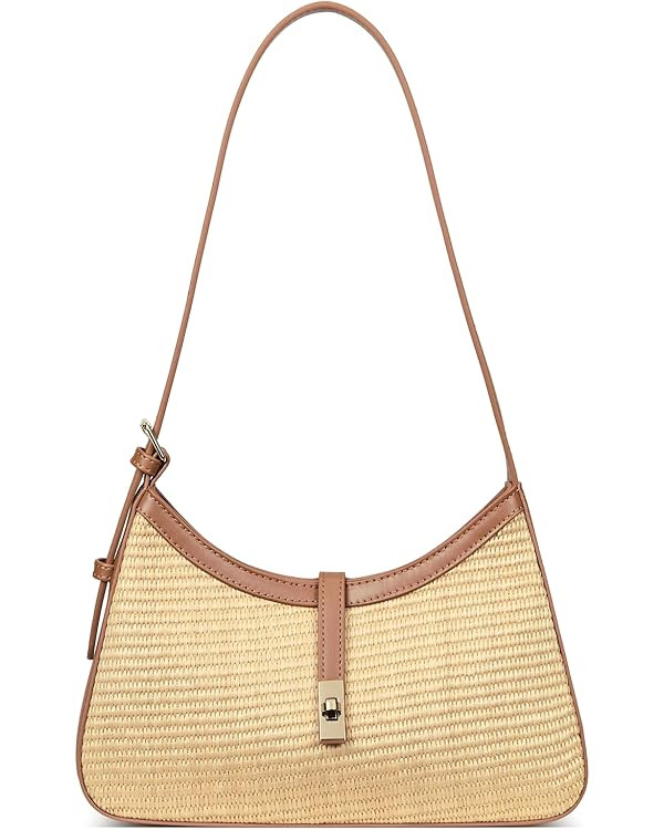CLUCI Shoulder Bag for Women, Summer Purses for Women, Straw Handbag Hobo Bags Crossbody Purse wi... | Amazon (US)
