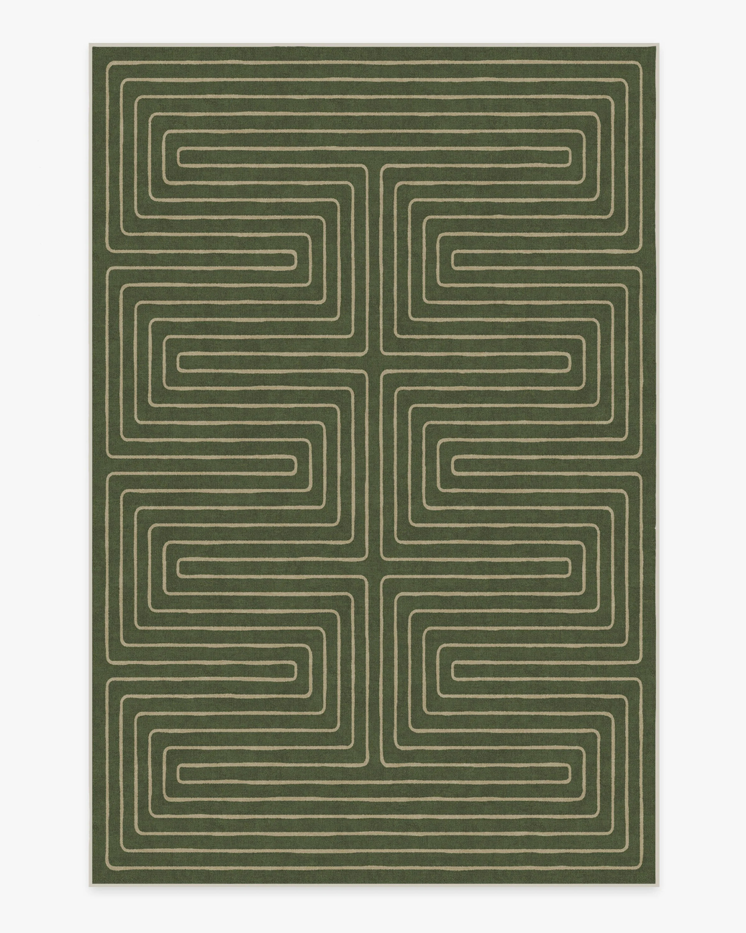 Labyrinth Fern Green Rug by Jonathan Adler | Ruggable | Ruggable