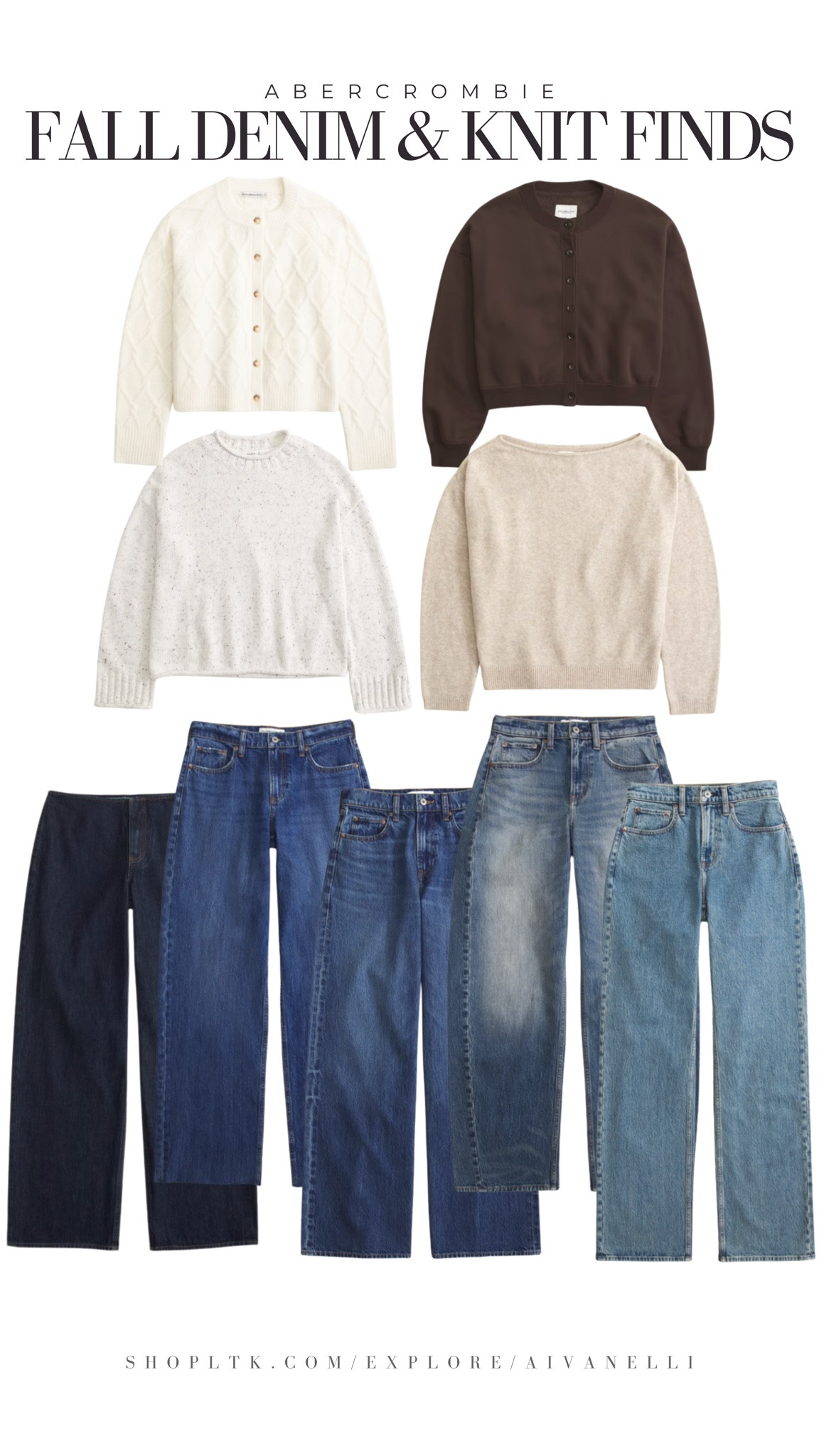 Abercrombie fall denim and knit favorites

Fall and winter wardrobe essentials Chic cold weather outfits Cozy sweaters for women Timeless seasonal fashion staples Trendy layering pieces Affordable autumn clothing finds Classic winter coats and jackets Elevated everyday outfit ideas Stylish boots and denim Neutral capsule wardrobe favorites